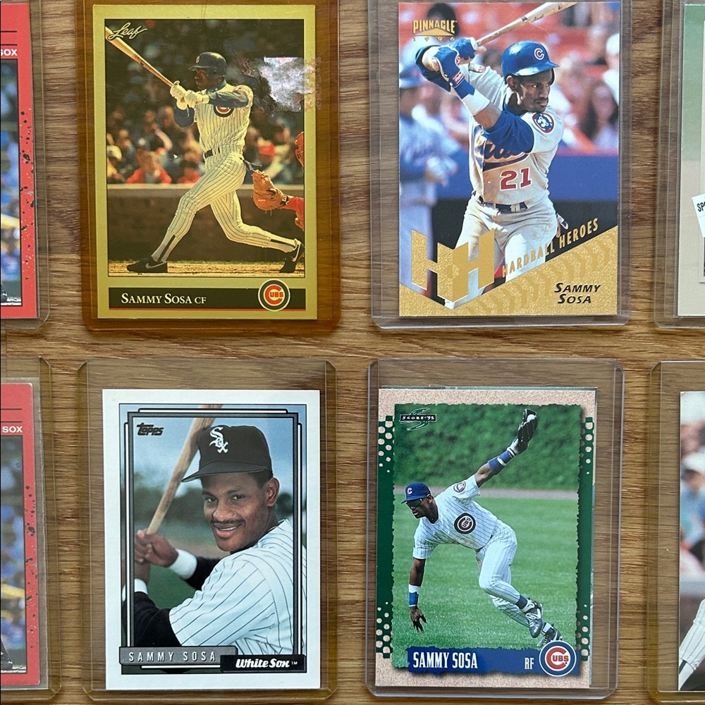 Set of 10 Sammy Sosa Baseball Trading Cards